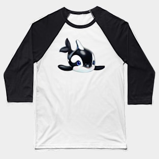 Cute Orca Drawing Baseball T-Shirt